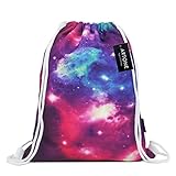 Artone Galaxy Canvas Drawstring Bag Travel Daypack Sports Portable Backpack Ink Blue