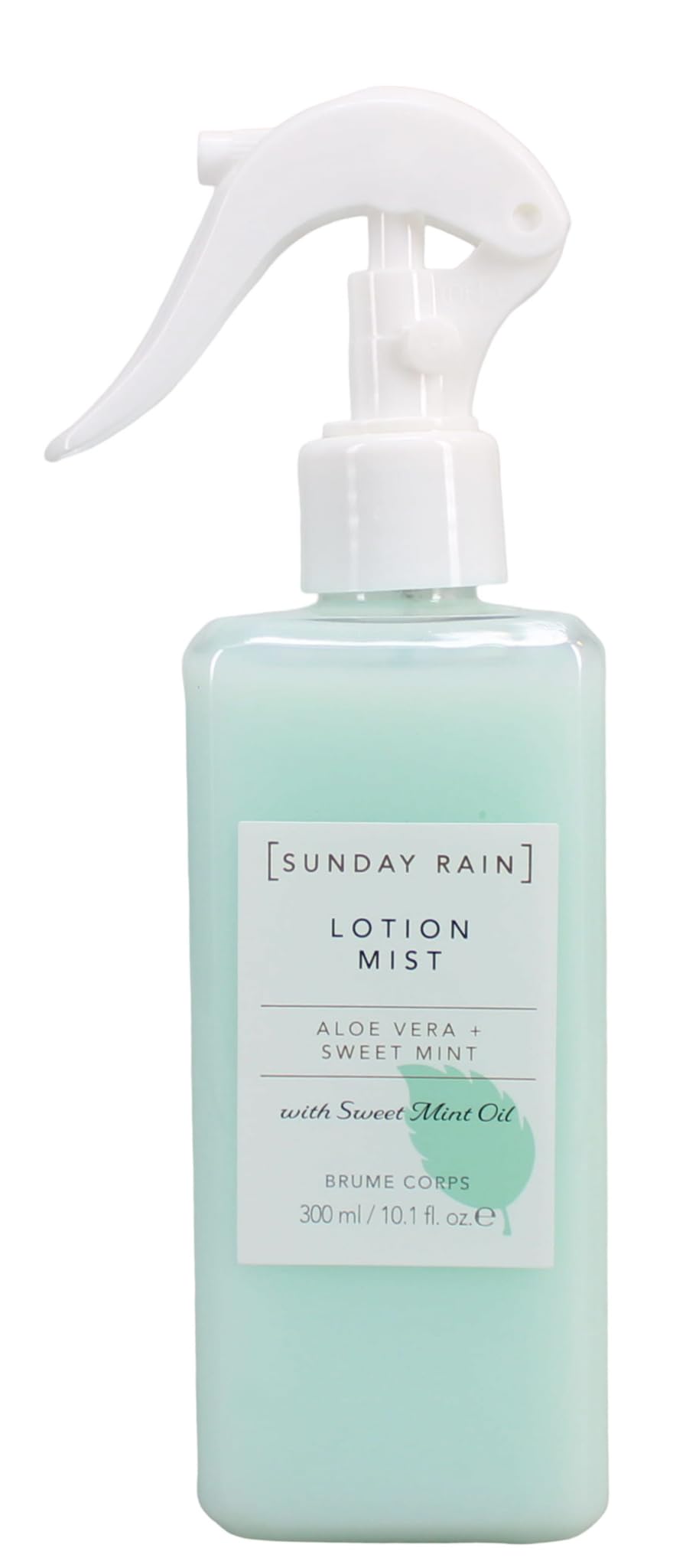 Sunday Rain Moisturising Body Lotion Mist, With Aloe Vera & Sweet Mint, Vegan & Cruelty Free, 300ml