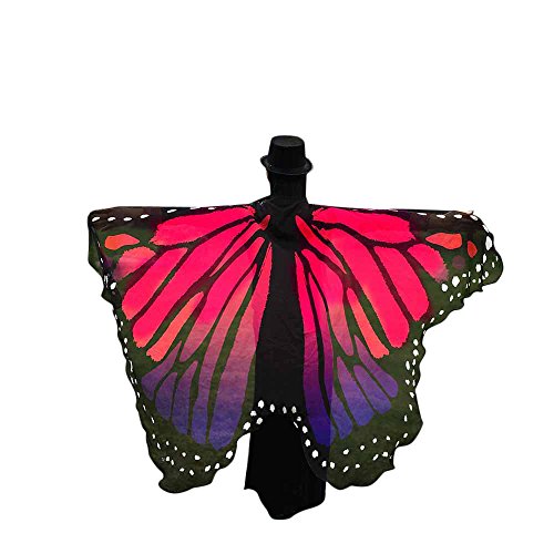 image for Adult Soft Fabric Butterfly Wings Shawl, Qisc Fairy Ladies Nymph Pixie