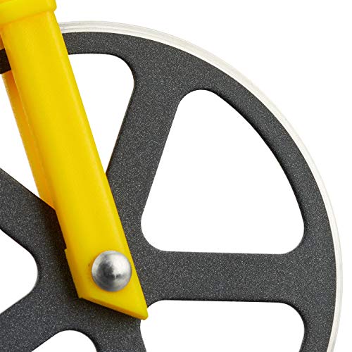 Relaxdays Pizzasnijder, grappige pizzaroller met snijwielen van roestvrij staal, cutter voor pizza & deeg, geel - Afbeelding 5