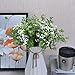 Baby Plum Artificial Baby Breath Flowers in Bulk Pack of 2 Artificial Gypsophila Floral with Silver Dollar Eucalyptus Leaves White Fake Flowers for Wedding Hotel Office Home Decoration(2PCS)