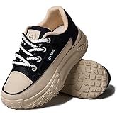 Chouiss Sneakers for Women,Lace Up Thick Soled Non Slip Sports Shoes, Breathable, Stylish,Running,Shopping
