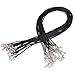 Bememo 20 Pieces 29 x 24 mm Silver Plated Bead Cages Pendants Findings and 20 Pieces 18 Inch Black Waxed Necklace Cord with Clasp for Jewelry Making