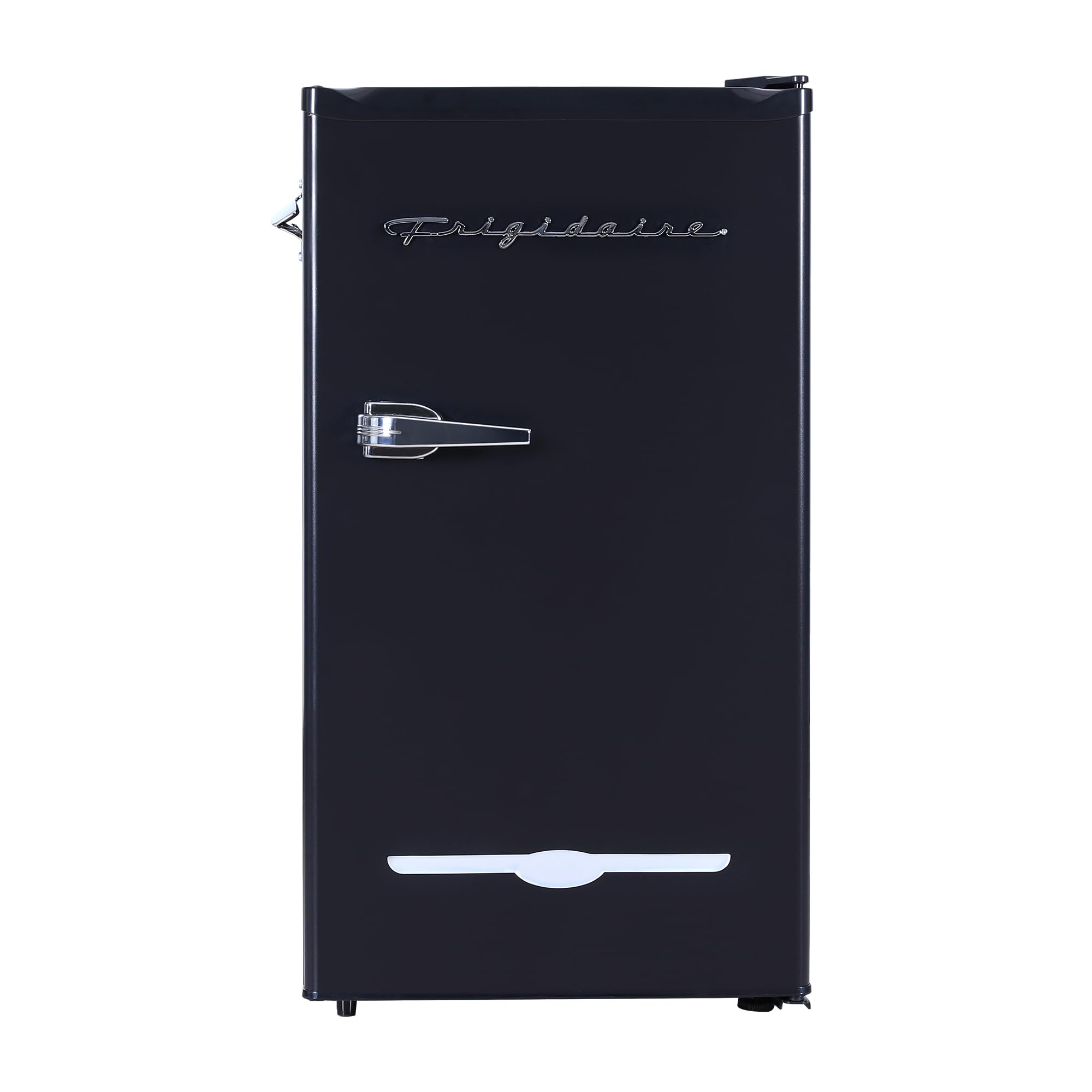 Photo 1 of FRIGIDAIRE EFR376-BLACK 3.1 Cu Ft Black Retro Bar Fridge with Side Bottle Opener