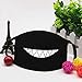 KOMIWOO 6 Pack Anti Dust Anime Mask Cotton Mask, Cut EXO Bear Teeth Star Pattern Anti Dust Face Mouth Mask for Kids Teens Men Women Black