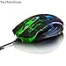 Ajazz Dark Knight Ergonomic Wired Mouse, 7 LED Rainbow Backlight 6 Buttons for Office Games and Daily Use