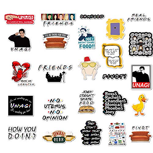 image for Acekar Friends TV Show Theme Stickers Pack of 50 Stickers -Funny Frien