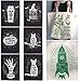 YeulionCraft Self-Adhesive Silk Screen Printing Stencil Mesh Transfers for DIY Halloween Decoration T-Shirt Pillow Fabric Painting Paper (6PCS)