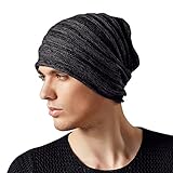 Kenmont Autumn Winter Men Warm 100% Cotton Outdoor Knitted Beanie Hat Skull Slouch Cap