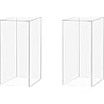 2 Pack Acrylic Riser Box Tall Pedestal 5 Sided Cube No Lid Flower Tower Art Stand Easel Display Decor 12" x 12" x 32" Collectible Show Case by Marketing Holders