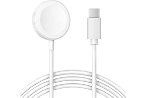 CRITIN Charger Cable for Apple Watch, 1M USB C to Magnetic Wireless Fast i-Watch Charging Cable, Compatible with Series Ultra/9/8/7/6/SE/SE2/5/4/3/2,Magnetic, USB C Interface, 1m Data Cord- White
