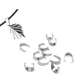 240 Pièces Fermoirs à Pince En Acier Inoxydable - Pour Pendentifs, Colliers DIY - Taille 7x6.5 Mm - Argenté - Lot Bulk