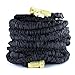 MpingT Hose Magic Expandable Flexible Stronger Deluxe Garden Water Hose Garden Hose Flexible Expandable Hose Pipe Brass Fittings Magic Hose with 8 Function Spray Nozzle Black (100FT, Black)