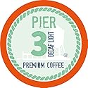 Pier 3 Single-Cup Coffee for Keurig K-Cup Brewers, Light Roast Decaf, 100 Count