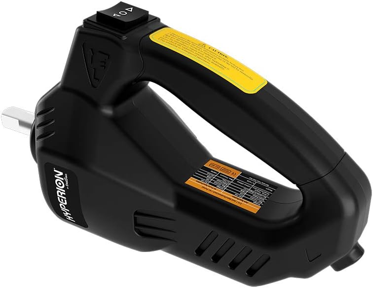 Hyperion Emergency Tire Changing Kit: 3 in 1 Car Jack Kit with 12V 3 Ton Electric Hydraulic Floor Jack Lift, Tire Inflator Pump and Electric Impact Wrench for Roadside Tire Change - 043-1002-HY-WH: Sports & Outdoors