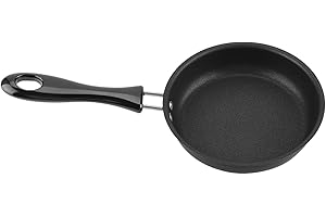 Mini Frying Pan, Portable Egg Cooker with Ergonomic Handle for Eggs and Mini Pancakes, Non Coating Pure Iron, 12cm Diameter