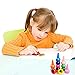 Toddler Crayons,Dmeixs Finger Crayons for Kids,12 Colors Palm-Grip Crayons Non Toxic Paint Crayons Sticks Stackable Toys for Kids,Toddlers,Children,Boys and Girls.