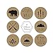 Rustic Mountain Baby Shower Stickers / 8 Adventure Birthday Party Designs / 1.5