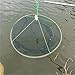 Foldable Fishing Net Hand Net - Crab Net Fish Net with Fishing Rope for Fishes, Shrimps, Crabs (Green, Top Dia:39.37