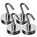 AIDOUT Magnetic Hooks-Strong Powerful and Heavy Duty-4 Pack Hanging Hooks - 40 LB & 80 LB Industrial Grade Multi-purpose Neodymium Hanging Hooks Great for Your Refrigerator and Other Magnetic Surfaces