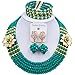 laanc 5 Rows Multicolors African Beads Womens Jewelry Set Nigerian Wedding Beads Jewellery Sets A-022A