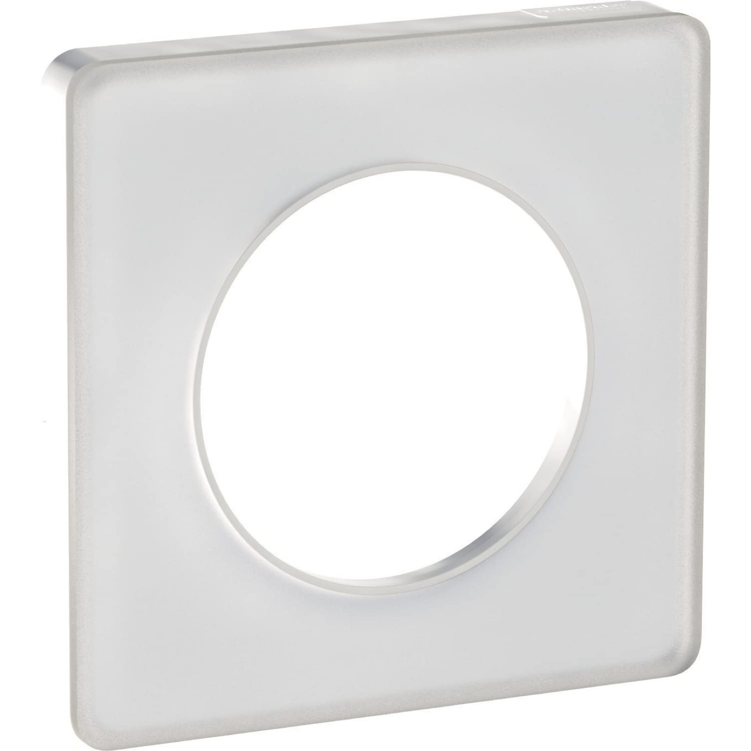 Schneider Electric Odace Touch S520802R 1-Hole Cover Plate Translucent White Border