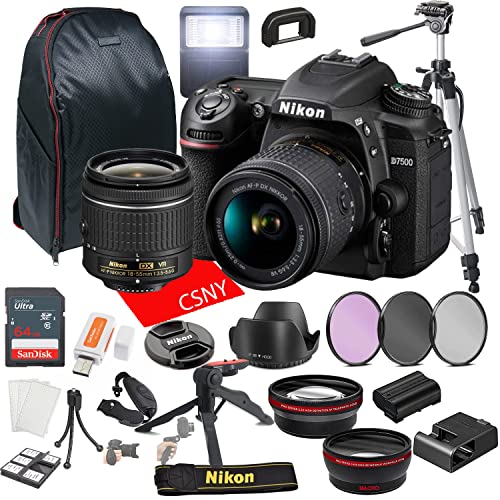 Nikon D7500 DSLR Camera Kit with 1855mm VR Lens+ 64GB Memory + Back