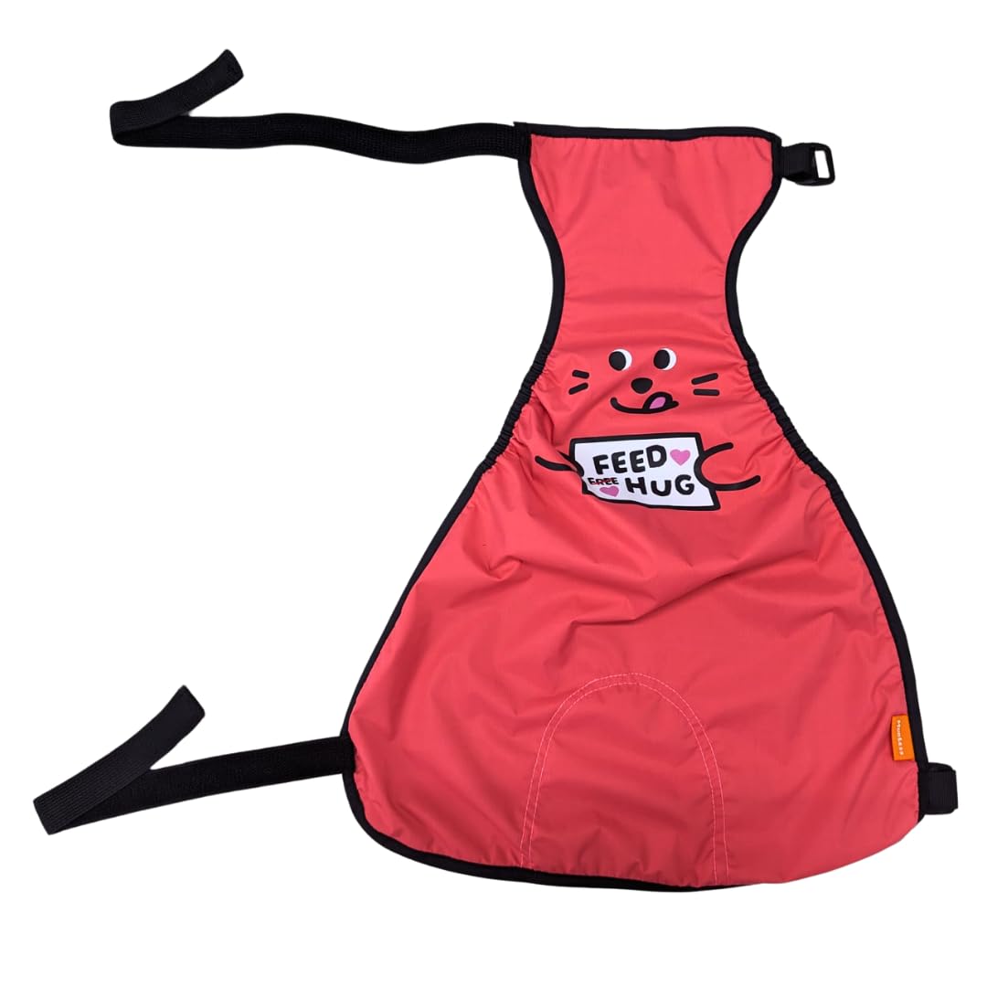 MUDLESS Waterproof Dog Belly Vest, Lightweight Breathable Outdoor Indoor - Clean & Dry in Rain Snow Mud (Tawny Orange, Feed Hug, S)