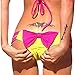 Zmart Cute Fancy T-Back Bikini Bottom for Women Back With Bow