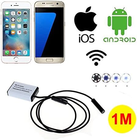 Clearance Sale Wireless WIFI Endoscope 9mm Android iOS iPhone Waterproof Borescope Camera Snake Inspection Camera Video 2.0 Megapixels 6 Leds 720P HD IP66 Tube for iPhone Samsung iPads Smartphone - 1M