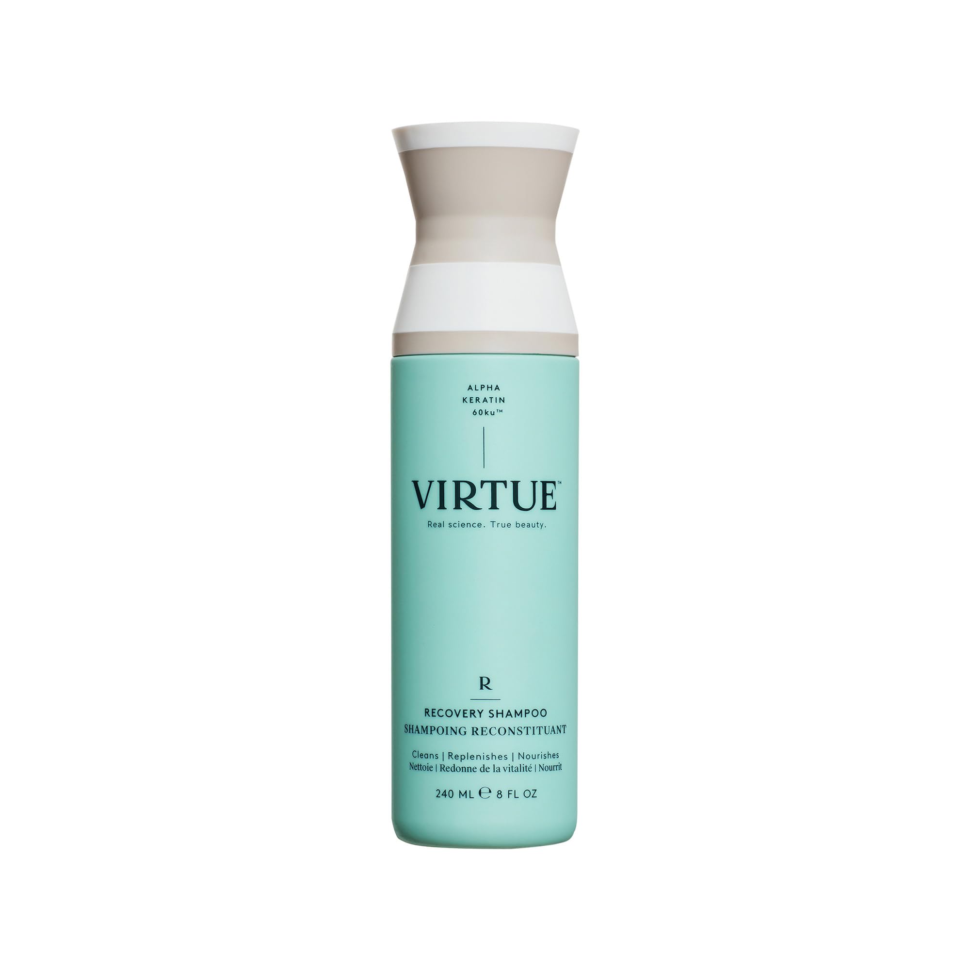Virtue Recovery Sulphate-Free Shampoo with Keratin & Baobab Seed Oil | Gently Cleanses & Repairs Damaged Hair | Colour Safe | 240 ml