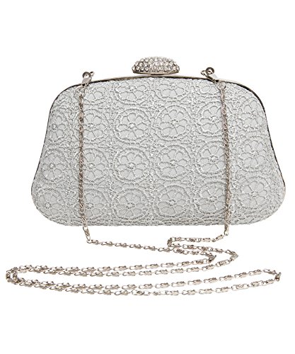 Joe Browns Womens Lace Occasion Clutch Bag Gray One Size