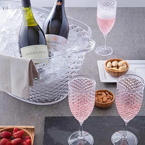 Balde Para Gelo Luxxor 18l Paramount Em Acrílico Transparente Balde De Gelo Grande Para Bar, Festas E Eventos, Ideal Para Bebidas, Champanhe, Cerveja E Uso Decorativo