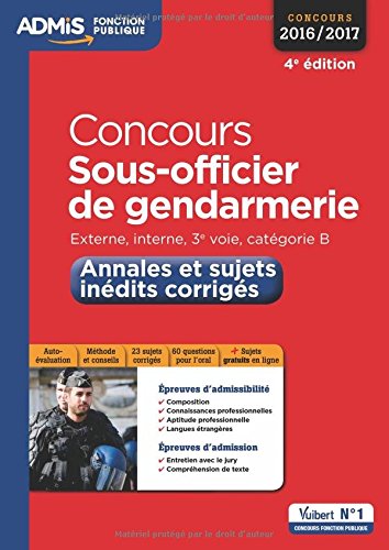 Concours sous-officier de gendarmerie 4e édition concours 2016/2017