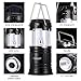 Lantern Flashlight, Solar Camping Lantern Led, Collapsible Rechargeable Lantern Lights Ultra Bright For Outdoor, Emergency, Hurricane, Hiking, Fishing, Tent(Black, 1 Lantern)