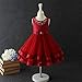 Glamulice Burgundy Flower Girl Dress Ruffles Vintage Embroidered Lace Dresses Christmas Bridesmaid Birthday Party Gown Pageant Holiday Princess Prom Dance Kids Formal Ball Gown Wine Red 10 11