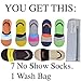 SMALL SIZE (5-8) STRIPED NO SHOW LINER SOCKS MEN WOMEN 7 Pairs