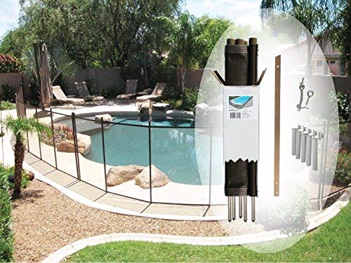 Pool Fence DIY by Life Saver Fencing Section Kit, 4 x 12-Feet, Black (Renewed)