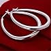 NYKKOLA 925 Sterling Silver Fashion Classic Big Hoop Drop Dangle Earring