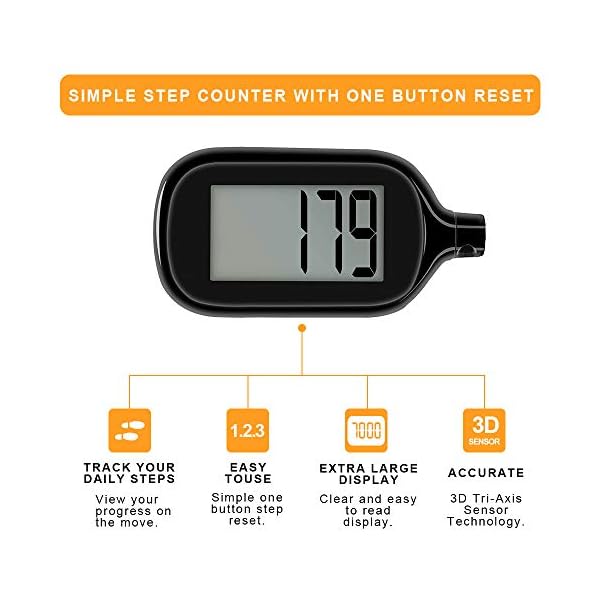2 Pack Simple Step Counter Walking 3D Pedometer - Image 4