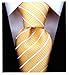 Scott Allan Collection Classic Yellow Tie | Yellow and White Striped necktie Ties | Gift Ideas Dad | Carbtas para hombre elegantes amarillo | Gold Ties