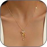 72ore Dainty Gold Jellyfish Necklace for Women Gold Chain Rhinestone Necklace Summer Ocean Jewelry Gift Party Outfits Accessories