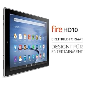Fire HD 10-Tablet, 25,65 cm (10,1 Zoll) HD Display, WLAN, 16 GB (Silbermetallic) - mit Spezialangeboten