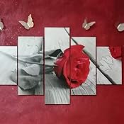 Lupia Quadro Moderno 5 Pezzi in Legno Vogue 48X85 cm Passione
