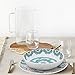 Set 2 Soup Bowls Pasta Salad Plates, 37 Ounce Each, Hand Made Porcelain, Mint Blue, Large