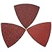 XXGO 60 Pcs 60/120/240 Grits 3-1/8 Inch 80mm Triangular Hook & Loop Oscillating Tool Sandpaper for Sanding Wood Contains 20 of Each Fit 3-1/8 Inch Triangle Oscillating Multi Tool Sanding Pads XG8030
