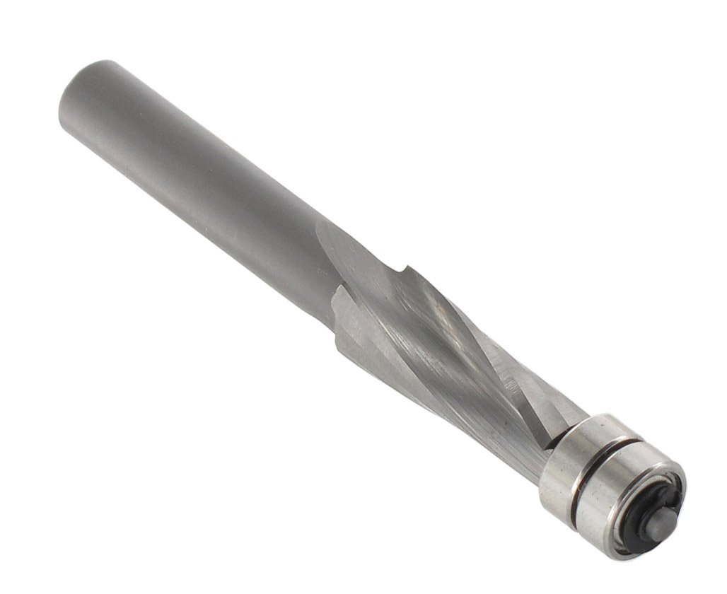 ENT 13490 Trimming Cutter Premium Quality Spiral-groovedsolide Carbide, Shank (S) 8 mm, Diameter (D) 10 mm, NL 25 mm, SL 32 mm, GL 76 mm, Double Ball Bearing