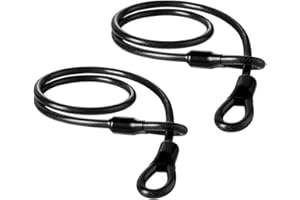 Cable Lock，Guliffen 4 ft. Steel Security Cable with Looped Ends, Heavy Duty Anti Theft Bike Lock Cablefor Motorcycle, Jet Skis, Grill,Gate, and Fence，2Pack