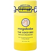 Megababe Skincare Deodorant - The Coco Deo with 72 hour Odor Protection | Nourishing Coconut Oil & Shea Butter | Aluminum-Free, All Natural | 2.6 oz