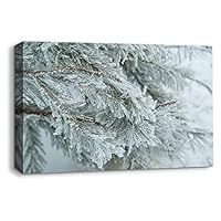 Canvas Wall Art Snowy Day Canvas Prints Home Artwork Decoration for Living Room,Bedroom - 12x18 inches